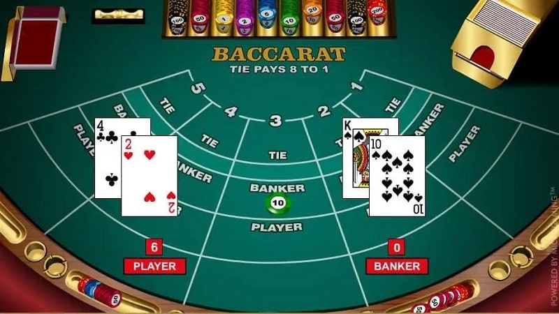 Bàn cược Baccarat online sẽ là màn đối đầu giữa Banker và Player